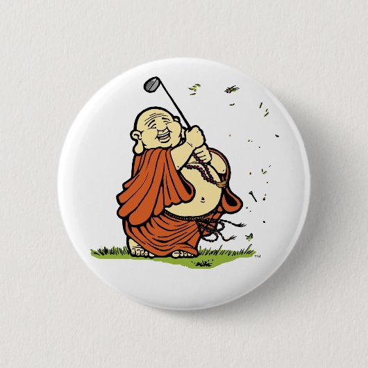 Badge Rond 5 Cm Bouton de golf de Bouddha (Devant)