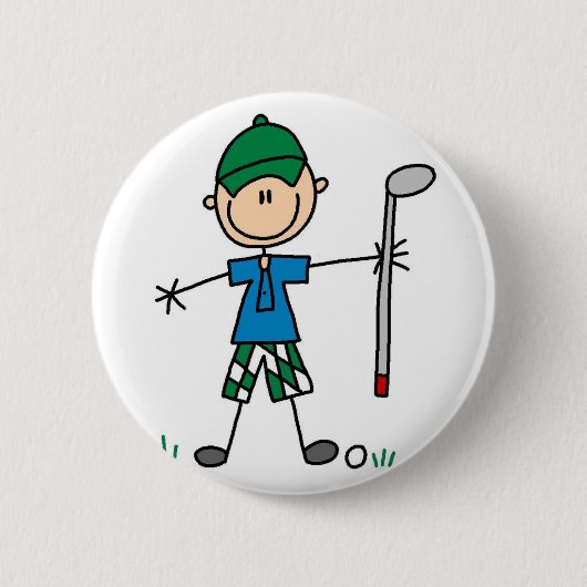 Badge Rond 5 Cm Bouton de golf de sport (Devant)