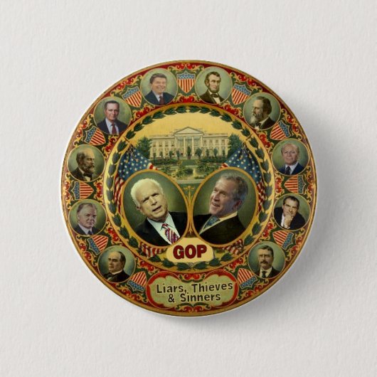 Badge Rond 5 Cm Bouton de GOP (Devant)