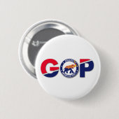 Badge Rond 5 Cm Bouton de GOP d'AZ (Devant & derrière)