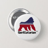 Badge Rond 5 Cm Bouton de Gorillatarian (Devant & derrière)