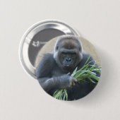 Badge Rond 5 Cm Bouton de gorille de Silverback (Devant & derrière)