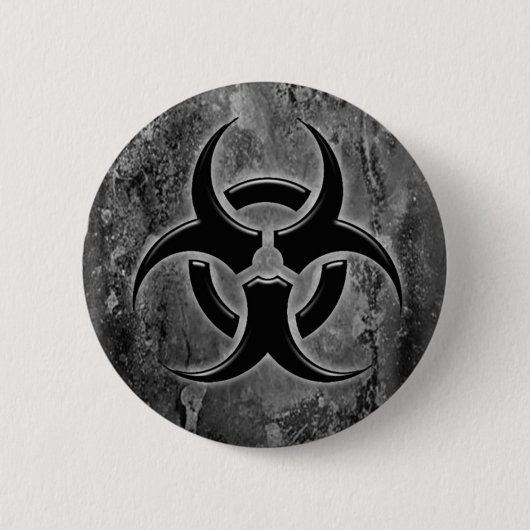 Badge Rond 5 Cm Bouton de goupille de Biohazard (Devant)