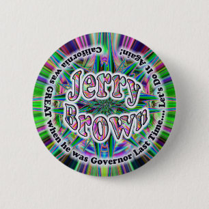 Badge Rond 5 Cm Bouton de gouvernement du brun 4 de Jerry