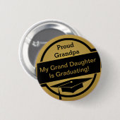 Badge Rond 5 Cm Bouton de graduation Fière (Devant & derrière)
