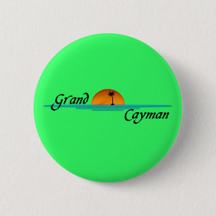 Badge Rond 5 Cm Bouton de Grand Cayman