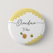 Badge Rond 5 Cm Bouton de grand-mère à abeille (Devant)