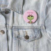 Badge Rond 5 Cm Bouton de grenouille (En situation)