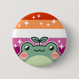 Badge Rond 5 Cm Bouton de grenouille du drapeau LGBT Pride lesbien