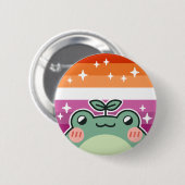 Badge Rond 5 Cm Bouton de grenouille du drapeau LGBT Pride lesbien (Devant & derrière)