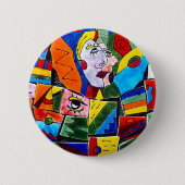 Badge Rond 5 Cm Bouton de griffonnages (Devant)