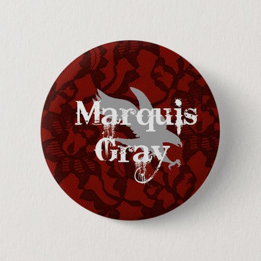 Badge Rond 5 Cm Bouton de gris de marquis (Devant)