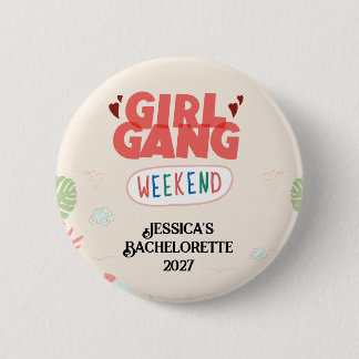Badge Rond 5 Cm BOUTON DE GROUPE DE FILLE À MARIER (Personnalisé)