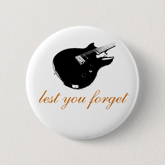 Badge Rond 5 Cm Bouton de guitare (Devant)