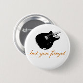 Badge Rond 5 Cm Bouton de guitare (Devant & derrière)