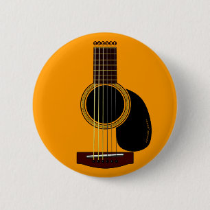 Badge Rond 5 Cm bouton de guitare acoustique