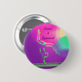 Badge Rond 5 Cm Bouton de gymnaste du niveau 3 (Devant & derrière)