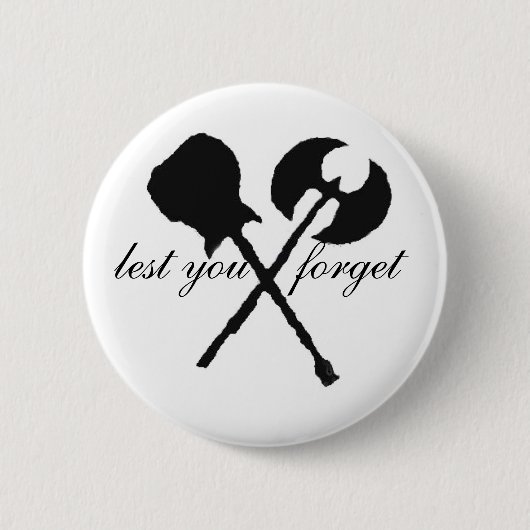 Badge Rond 5 Cm Bouton de hache (Devant)