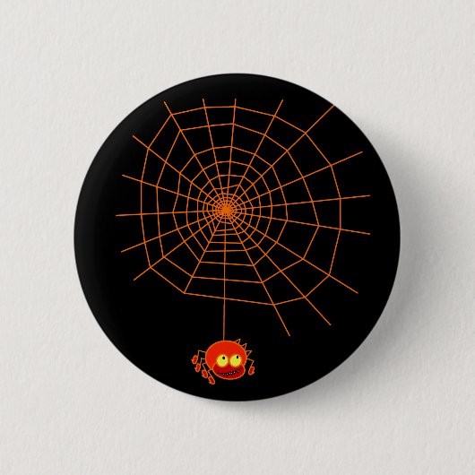 Badge Rond 5 Cm Bouton de Halloween de toile d'araignée (Devant)