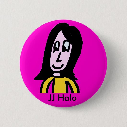 Badge Rond 5 Cm Bouton de halo de JJ (Devant)