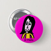 Badge Rond 5 Cm Bouton de halo de JJ (Devant & derrière)
