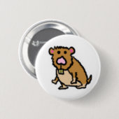Badge Rond 5 Cm Bouton de hamster (Devant & derrière)