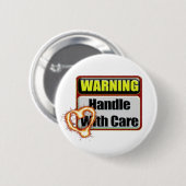 Badge Rond 5 Cm Bouton de HandleWithCare (Devant & derrière)