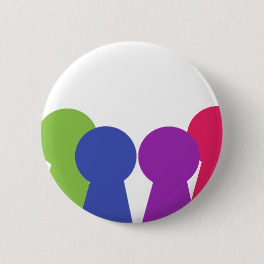 Badge Rond 5 Cm Bouton de Headmates autour de 1 (Devant)