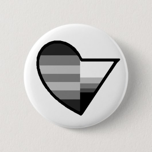 Badge Rond 5 Cm Bouton de Heteroromantic Demisexual (Devant)