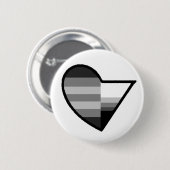 Badge Rond 5 Cm Bouton de Heteroromantic Demisexual (Devant & derrière)