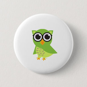 Badge Rond 5 Cm Bouton de hibou