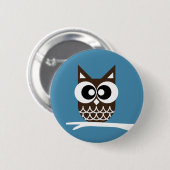 Badge Rond 5 Cm Bouton de hibou (Devant & derrière)