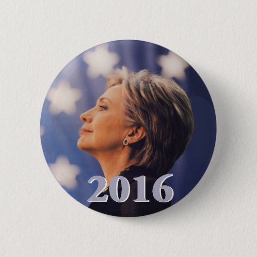 Badge Rond 5 Cm Bouton de Hillary 2016 (Devant)