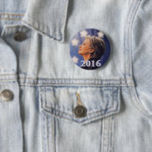 Badge Rond 5 Cm Bouton de Hillary 2016 (En situation)
