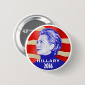 Badge Rond 5 Cm Bouton de Hillary 2016 (Devant & derrière)