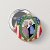 Badge Rond 5 Cm Bouton de Hillary 2016 (Devant & derrière)
