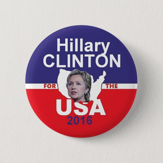 Badge Rond 5 Cm Bouton de Hillary 2016 (Devant)