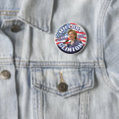 Badge Rond 5 Cm bouton de hillary Clinton (En situation)