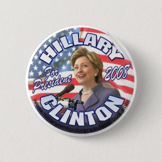 Badge Rond 5 Cm bouton de hillary Clinton