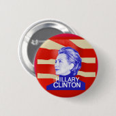 Badge Rond 5 Cm Bouton de Hillary Clinton (Devant & derrière)