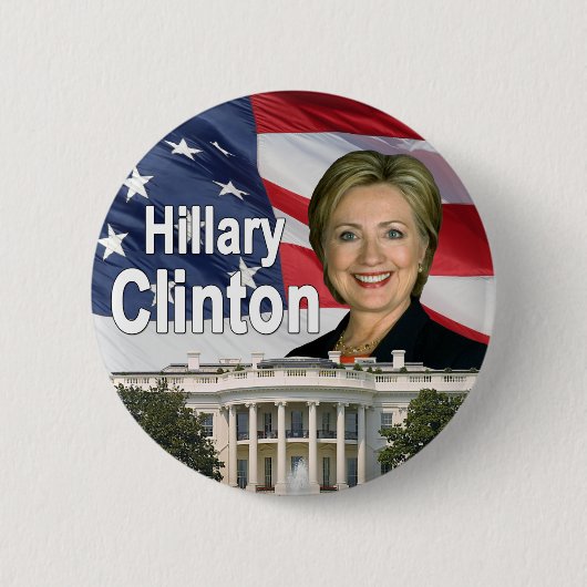 Badge Rond 5 Cm Bouton de Hillary Clinton (Devant)