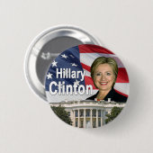 Badge Rond 5 Cm Bouton de Hillary Clinton (Devant & derrière)