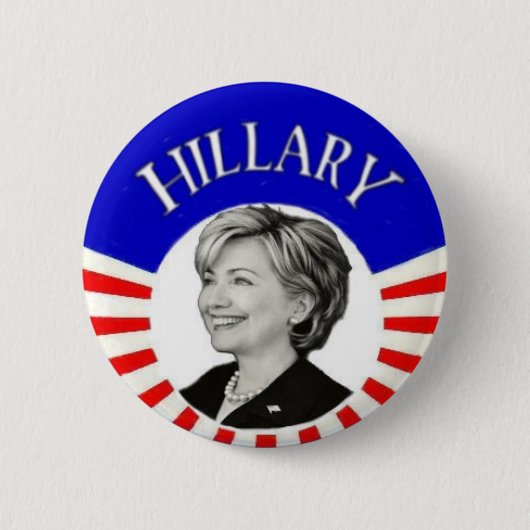 Badge Rond 5 Cm Bouton de Hillary Clinton (Devant)