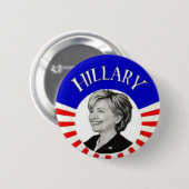 Badge Rond 5 Cm Bouton de Hillary Clinton (Devant & derrière)