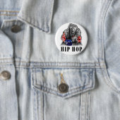 Badge Rond 5 Cm Bouton de hip hop (En situation)
