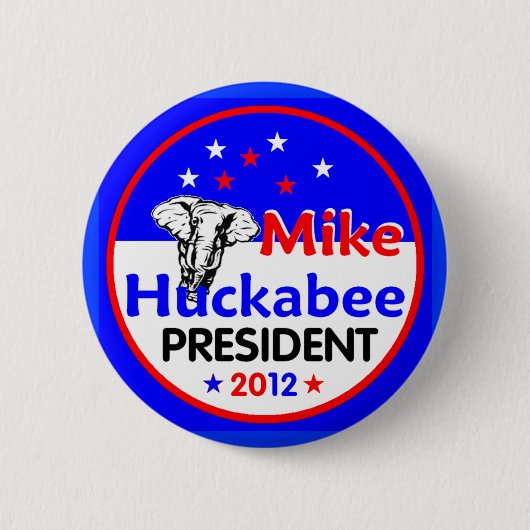 Badge Rond 5 Cm Bouton de HUCKABEE 2012 (Devant)