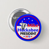 Badge Rond 5 Cm Bouton de HUCKABEE 2012 (Devant & derrière)