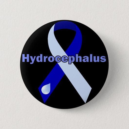 Badge Rond 5 Cm Bouton de hydrocéphalie (Devant)