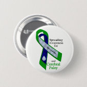 Badge Rond 5 Cm Bouton de hydrocéphalie et d'infirmité motrice (Devant & derrière)