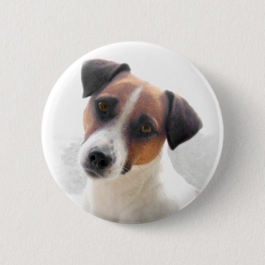 Badge Rond 5 Cm Bouton de Jack Russell (Devant)